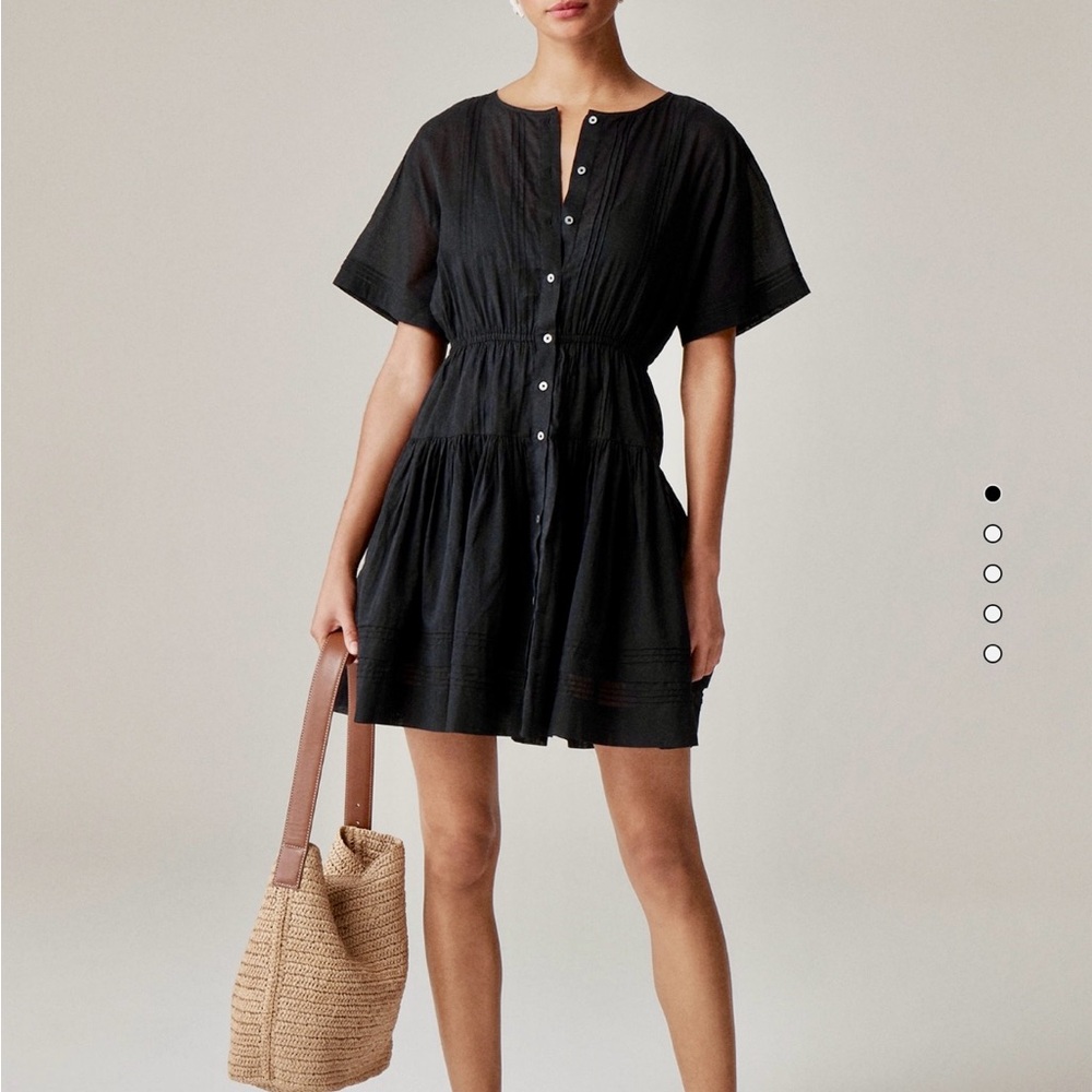 J. Crew Black Button-Down Dress